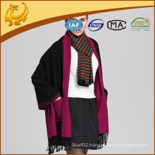 High Quality Fashionable China Factory 100% Viscose Wholesale Women Chal Shawl With Pockets